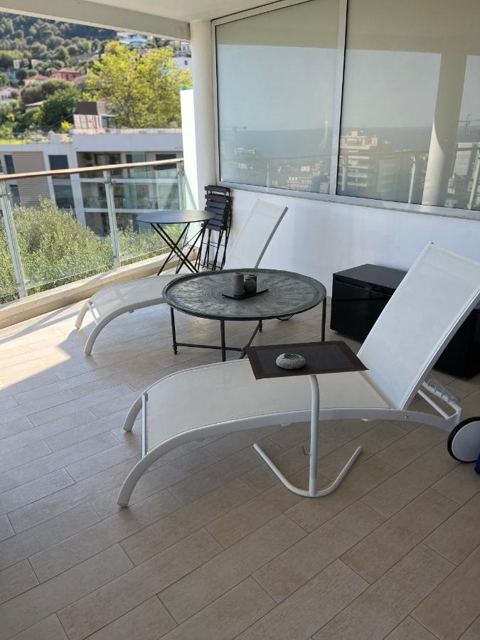 Grand 3 Pieces Avec Terrasse Vue Mer Tout Confort Beausoleil Exterior photo